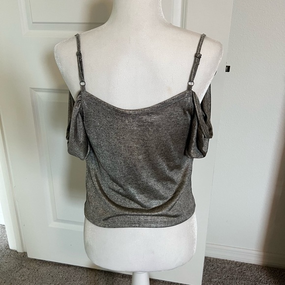 NWT Anthropologie Silver Gray Top Small - Picture 7 of 10